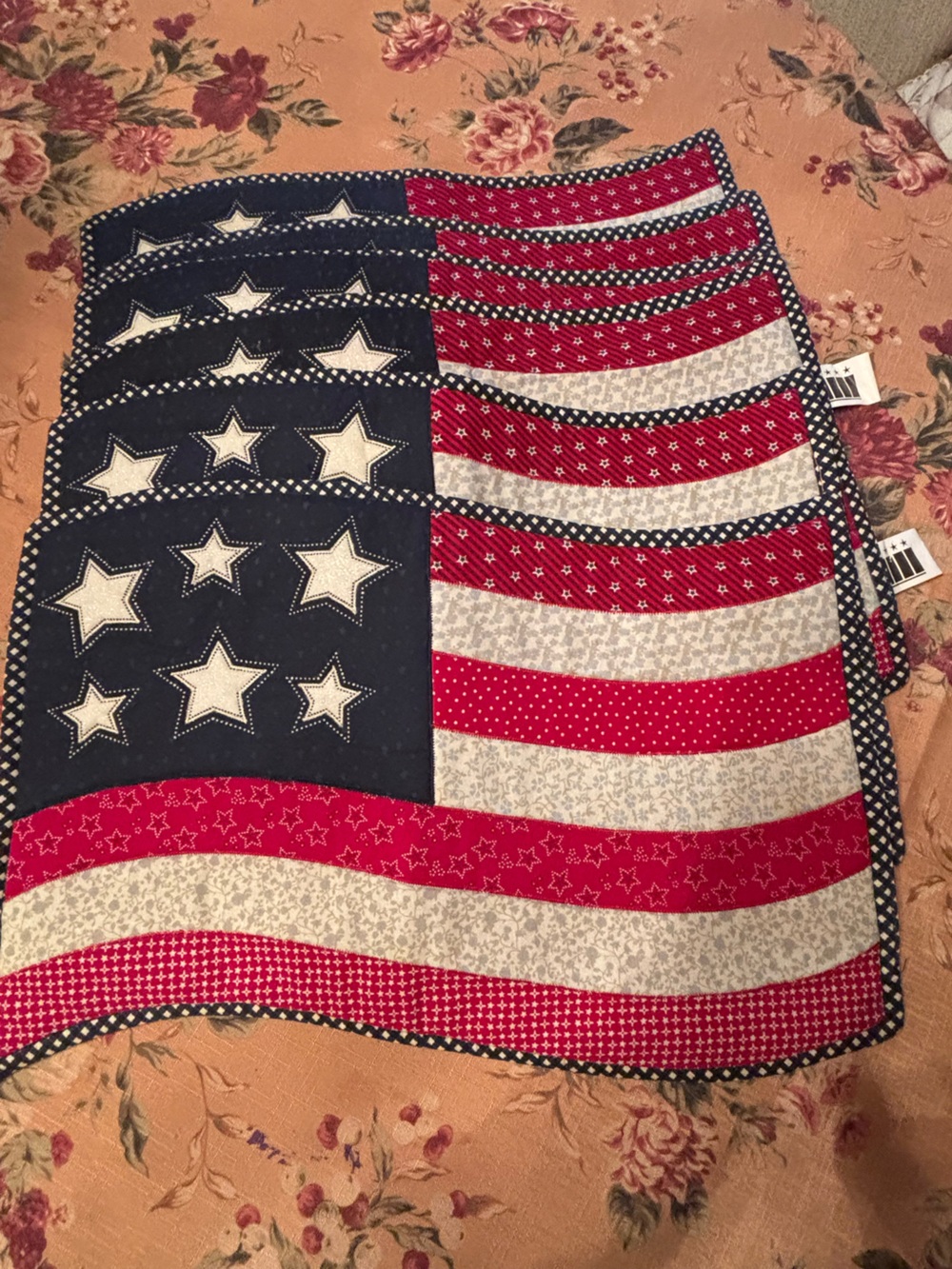 Set of 6 Kohl's Americana Star & Stripe Table Placemats-Red, White, Blue